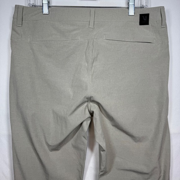 Vuori Aim Pant Mens 33 Khaki Tan V431 Technical Stretch Travel Chino Trousers - Picture 8 of 9